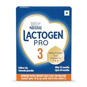 Lactogen Pro 3, Follow-Up Formula With Iron, Whey Protein And Vitamins, After 12 Months Up To 18 Months, Bag-In-Box Pack, 400g, Powder