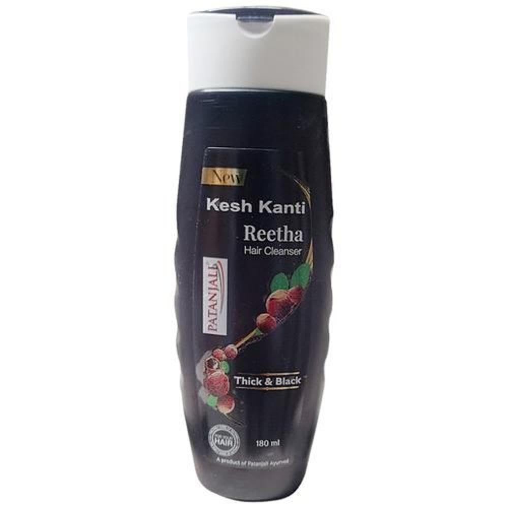 Patanjali Kesh Kanti Hair Cleanser Reetha Shampoo, 180ml - Image 2