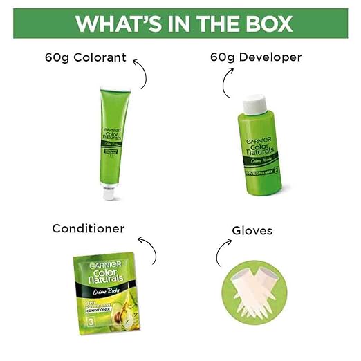 Garnier Color Naturals Burgundy Hair Color – Shade 3.16 | Ammonia-Free Cream Dye with 5 Oils | 100% Grey Coverage | Salon Finish at Home | Mini Pack 35ml + 30g (Set of 1) - Image 5