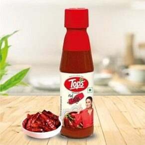 TOPS Red Chilli Sauce | 200g. Glass Bottle