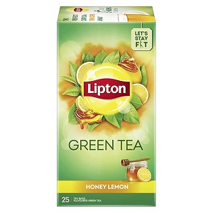 Lipton Honey Lemon Green Tea Bags, 25 Tea Bags