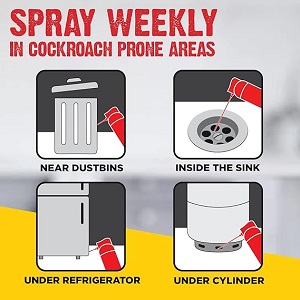 HIT Crawling Insect Killer Cockroach Killer Spray | Instant Kill | Deep-Reach Nozzle | Fresh Fragrance, 625ml - Image 4