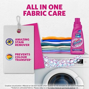 Vanish 400 ml, All In One Instant Stain Remover | Removes Tough Stains & Brightens Colours | Detergent Add On | Suitable with all Washing Detergent Powders and Liquids| World's #1 Stain Remover Brand - Image 6