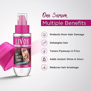 Livon Hair Serum, For Dry & Frizzy Hair | Provides shine, smoothness & damage protection| Leave in serum for women & Men| With Vitamin E & Argan Oil | 200ml - Image 4