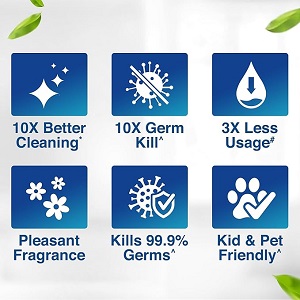 Lizol Disinfectant Surface & Floor Cleaner Liquid, Citrus - 1 Litre | Suitable for All Floor Cleaner Mops | Kills 99.9% Germs| India's #1 Floor Cleaner - Image 4