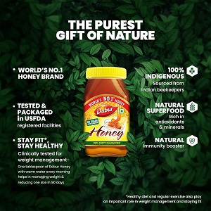 Dabur Honey - 600g | 100% Pure | World's No.1 Honey Brand with No Sugar Adulteration | For Fitness & Health | Natural Immunity Booster | 100% Indigenous | Rich in Antioxidants & Minerals - Image 6