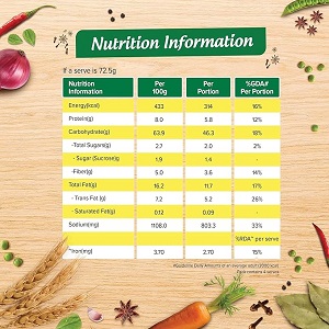 Maggi Nutri-Licious Masala Veg Atta Noodles, Preservative Free 290 grams - Image 2