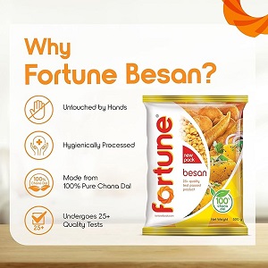 FORTUNE Chana Besan, 100% Chana Dal 100% Taste, 500 Gm - Image 2