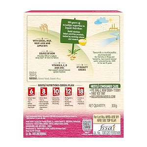 CERELAC Baby Food Cereal | No Preservatives | Multigrain & Fruits for 12 to 24 Months Baby | Source of Iron & Protein for Babies | Instant Cereal | 300g - Image 4