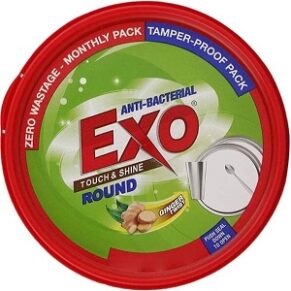 Exo Round Dish Wash 500g. + Steel Scrub + 1 Foam Scrub.